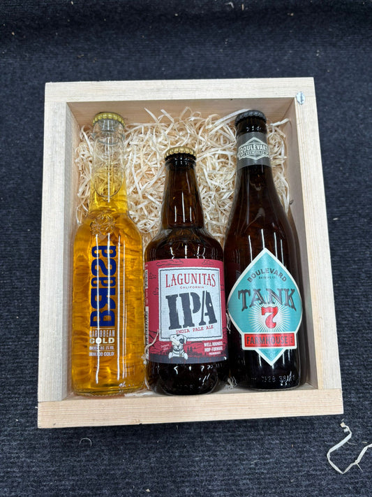 Cadeau pakket met 3 verschillende biertjes van Taste the Globe. Brasa Lagunitas IPA Tank 7 Amerika Curaçao 